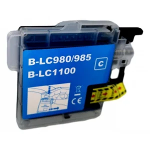 Cartuș cu jet de cerneală Brother LC-1100C / LC-985C / LC-980C Cyan | Compatibil