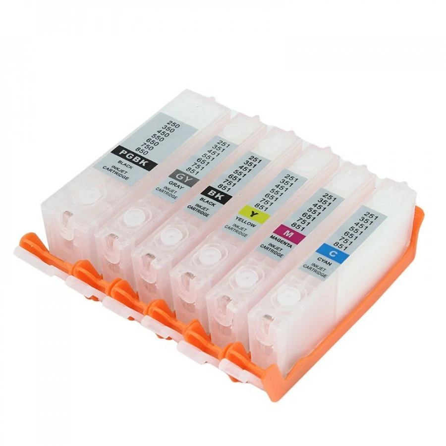 Cartușe reîncărcabile pentru Canon PIXMA iP7740 / iP5740 (CLI-471 / PGI-470 6 Color) | Compatibile
