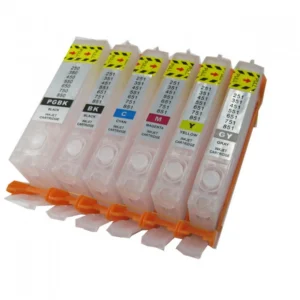 Cartușe reîncărcabile pentru Canon PIXMA iP7140 (CLI-451 / PGI-450 6 Color) | Compatibile